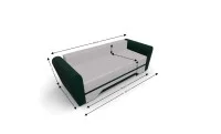 Canapea Extensibilă Atlanta Bonell Mini, Bej Deschis/ Verde Închis 5
