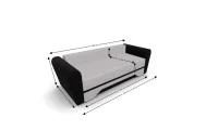 Canapea Extensibilă Atlanta Bonell Mini, Bej deschis/Negru 5