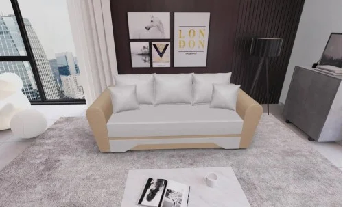 Canapea Extensibilă Atlanta Bonell Mini, Bej Deschis/Bej