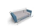 Canapea Extensibilă Atlanta Bonell Mini, Bej Deschis/Albastru 5