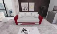 Canapea Extensibilă Atlanta Bonell Mini, Bej Deschis/Rosu Vișiniu