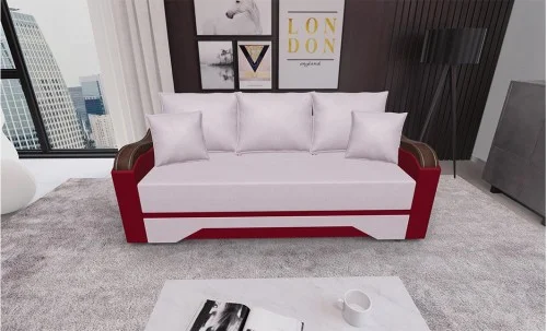 Canapea Extensibilă Bianca, Violet/Rosu