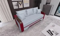 Canapea Extensibilă Bianca, Argintiu/Rosu 1