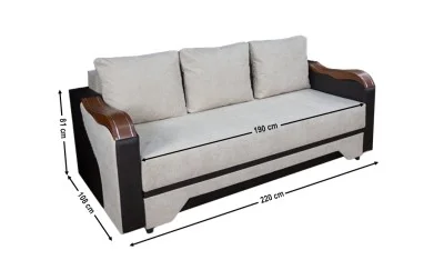 Canapea Extensibilă Bianca Memory, Bej