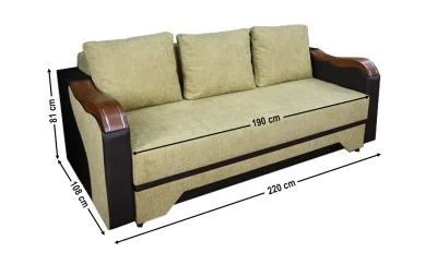Canapea Extensibilă Bianca Memory, Mustar
