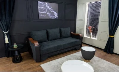 Canapea Extensibilă Bianca Memory, Negru