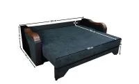 Canapea Extensibilă Bianca Bonell, Negru 5