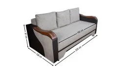Canapea Extensibilă Bianca Memory, Gri deschis