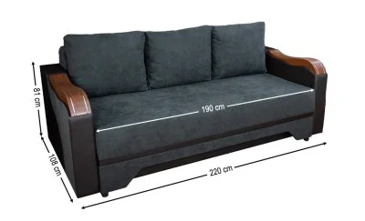 Canapea Extensibilă Bianca Memory, Gri închis