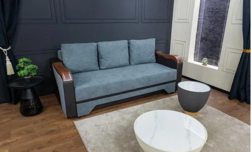 Canapea Extensibilă Bianca Memory, Gri antracit - Lemon 56