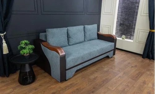 Canapea Extensibilă Bianca Memory, Gri antracit - Lemon 56