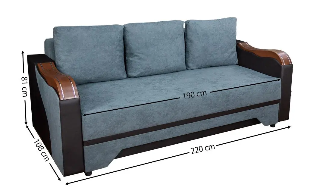 Canapea Extensibilă Bianca Memory, Gri antracit 1