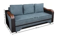 Canapea Extensibilă Bianca Memory, Gri antracit 1