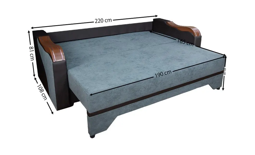 Canapea Extensibilă Bianca Memory, Gri antracit 4