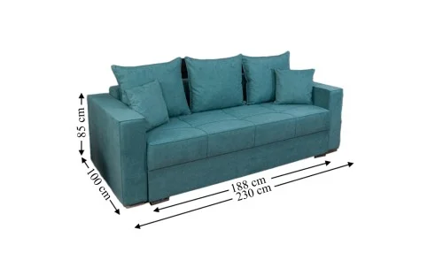Canapea Extensibilă Claudia Bonell Mini, Cyan