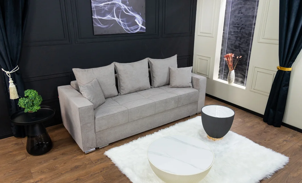 Canapea Extensibilă Claudia Bonell Mini, Gri deschis