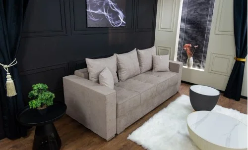 Canapea Extensibilă Claudia Memory Mini, Gri închis