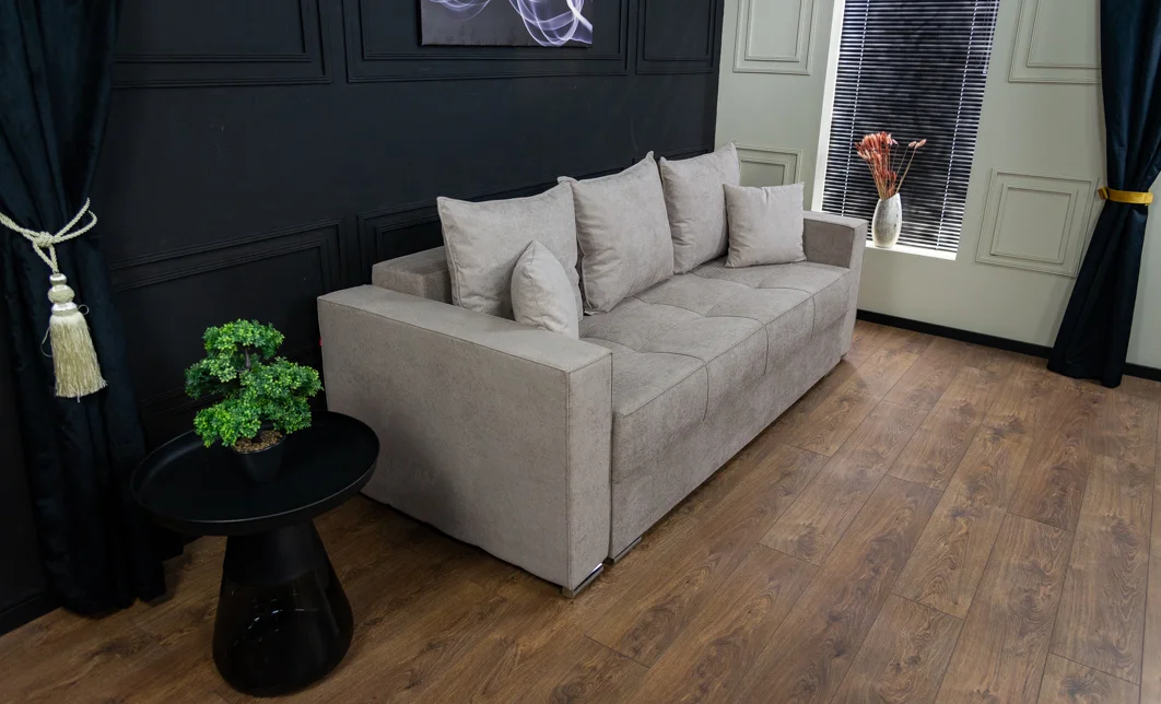 Canapea Extensibilă Claudia Memory Mini, Gri închis