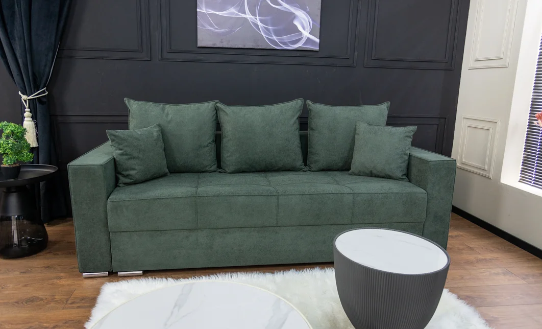 Canapea Extensibilă Claudia Memory Max, Verde Brad 2