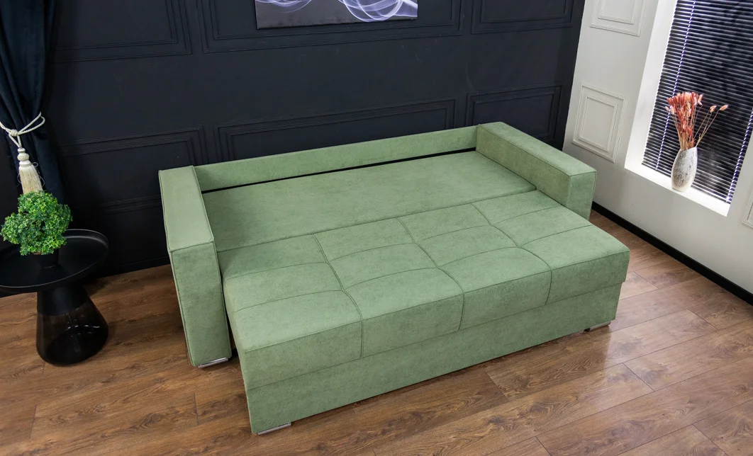 Canapea Extensibilă Claudia Memory Max, Verde mentă 4