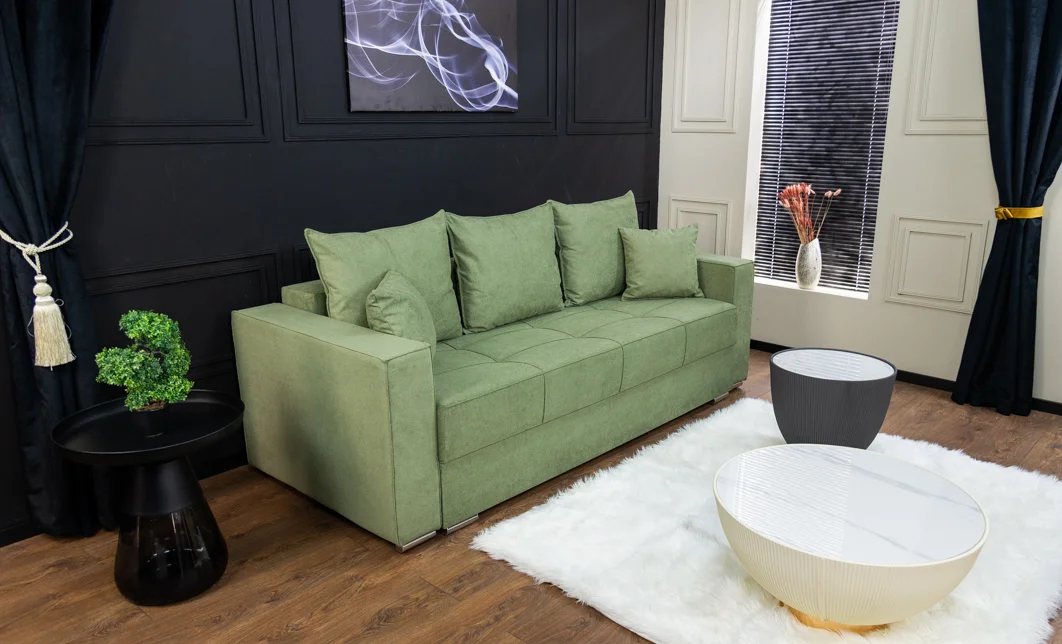 Canapea Extensibilă Claudia Memory Max, Verde mentă