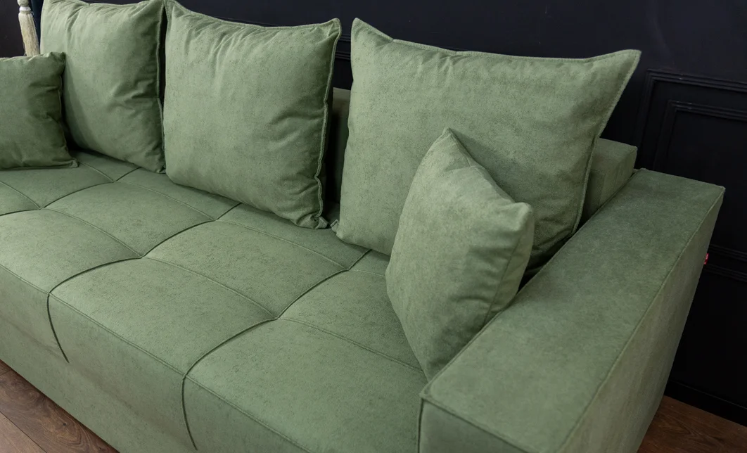 Canapea Extensibilă Claudia Memory Max, Verde mentă 3