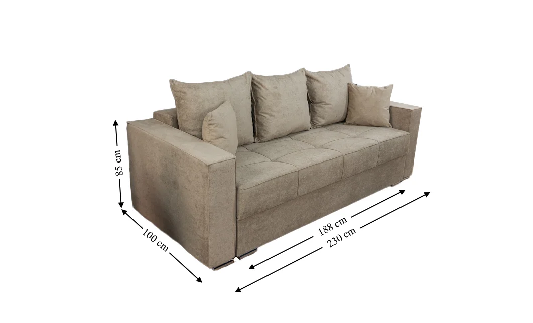 Canapea Extensibilă Claudia Memory Mini, Crem 2
