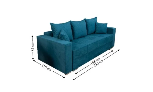 Canapea Extensibilă Claudia Memory Max, Albastru