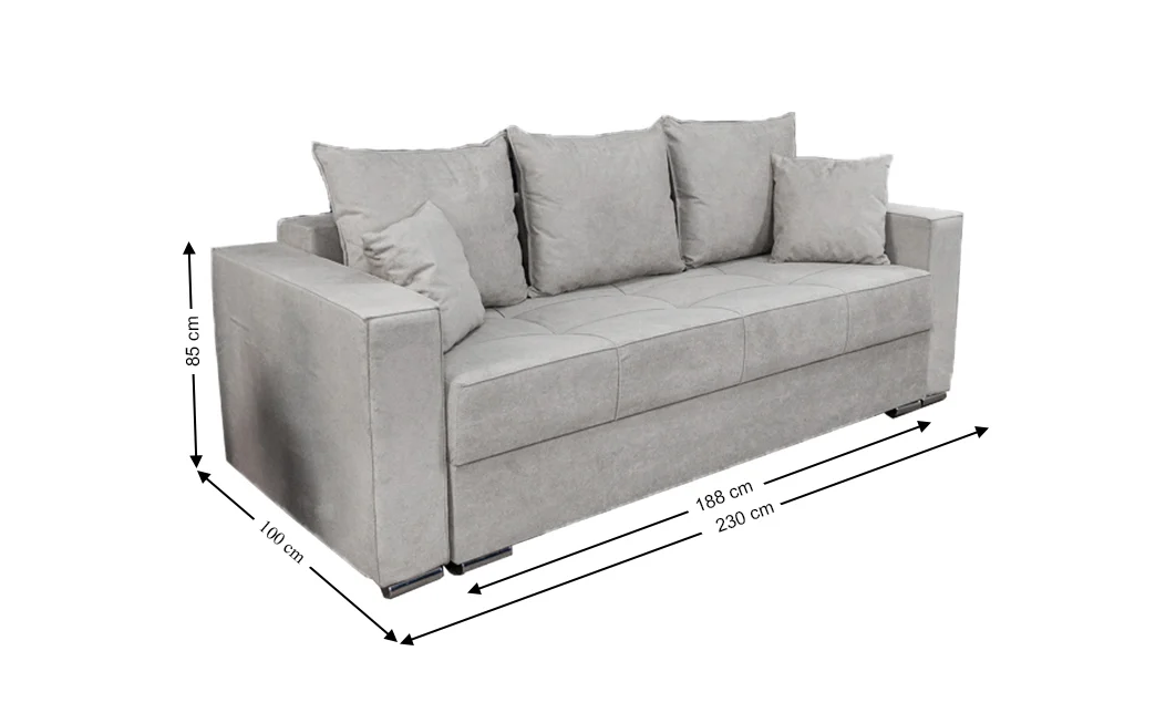 Canapea Extensibilă Claudia Memory Mini, Bej deschis 1