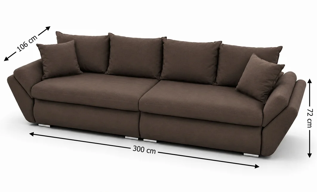Canapea Extensibilă Confort cu Spumă HR, Maro 9