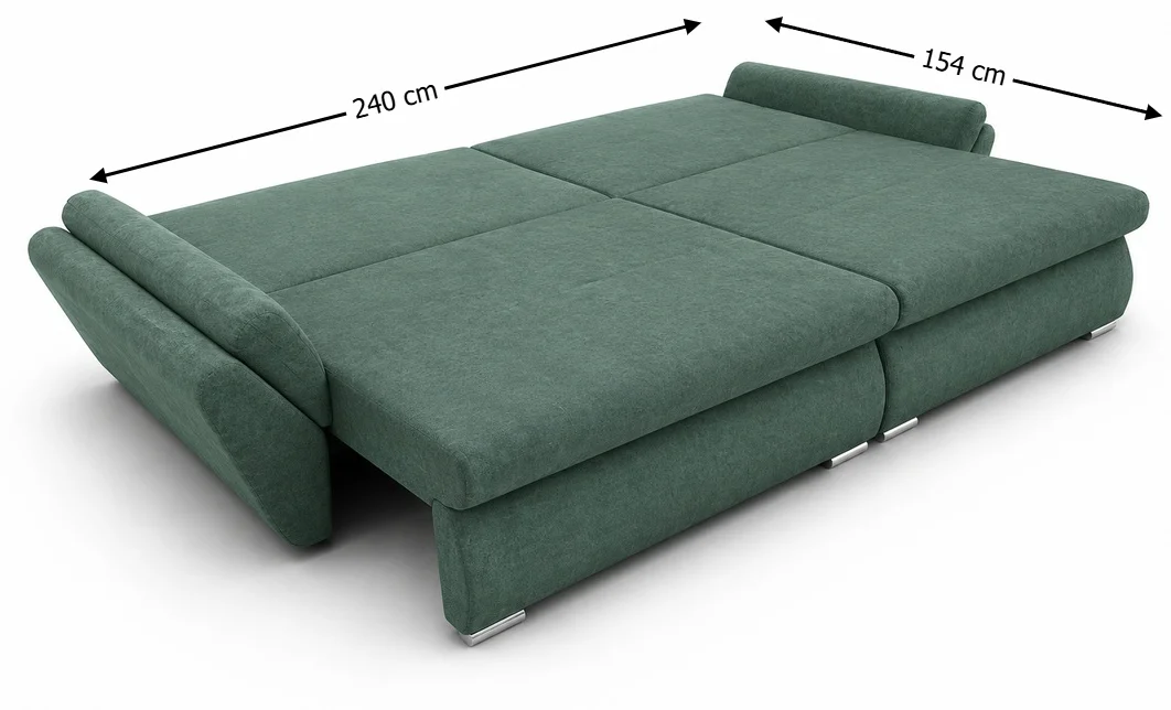 Canapea Extensibilă Confort cu Spumă HR, Verde Mentă
