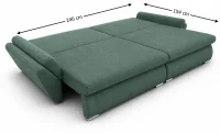 Canapea Extensibilă Confort cu Spumă HR, Verde Mentă