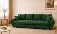 Canapea Extensibilă Confort cu Spumă HR, Verde Smarald 4