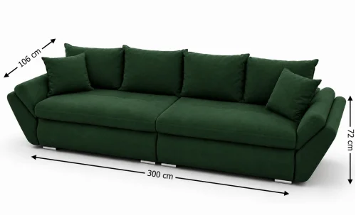 Canapea Extensibilă Confort cu Spumă HR, Verde Smarald
