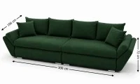 Canapea Extensibilă Confort cu Spumă HR, Verde Smarald 7