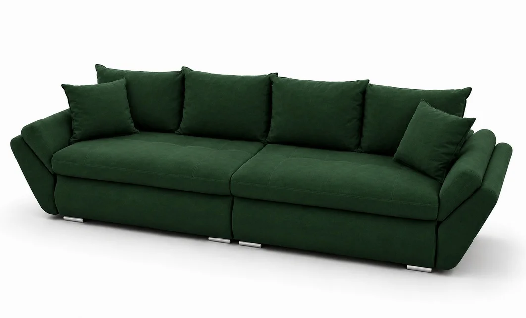 Canapea Extensibilă Confort cu Spumă HR, Verde Smarald 5