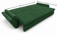 Canapea Extensibilă Confort cu Spumă HR, Verde Smarald 2