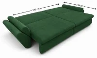 Canapea Extensibilă Confort cu Spumă HR, Verde Smarald 3