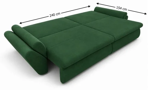 Canapea Extensibilă Confort cu Spumă HR, Verde Smarald