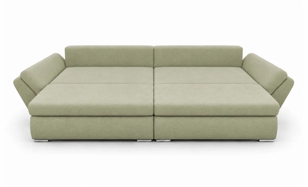 Canapea Extensibilă Confort cu Spumă HR, Gri deschis 8