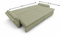 Canapea Extensibilă Confort cu Spumă HR, Gri deschis