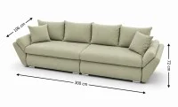 Canapea Extensibilă Confort cu Spumă HR, Gri deschis 2