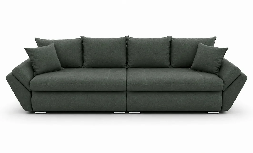 Canapea Extensibilă Confort cu Spumă HR, Verde Închis 6