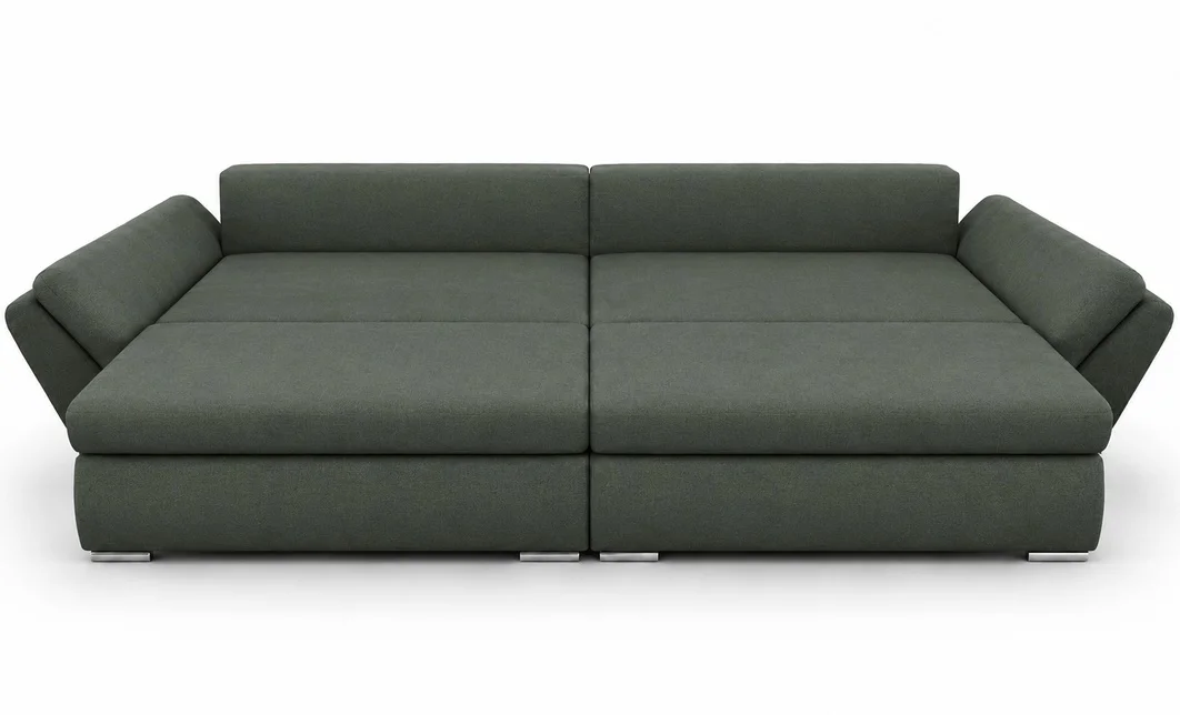 Canapea Extensibilă Confort cu Spumă HR, Verde Închis 8