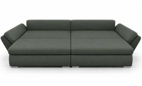 Canapea Extensibilă Confort cu Spumă HR, Verde Închis