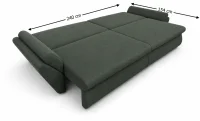 Canapea Extensibilă Confort cu Spumă HR, Verde Închis 10