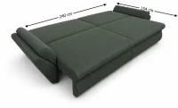 Canapea Extensibilă Confort cu Spumă HR, Verde Închis