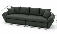 Canapea Extensibilă Confort cu Spumă HR, Verde Închis 2