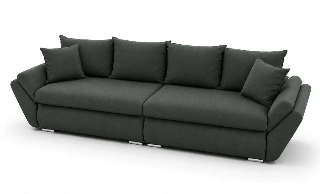 Canapea Extensibilă Confort cu Spumă HR, Verde Închis