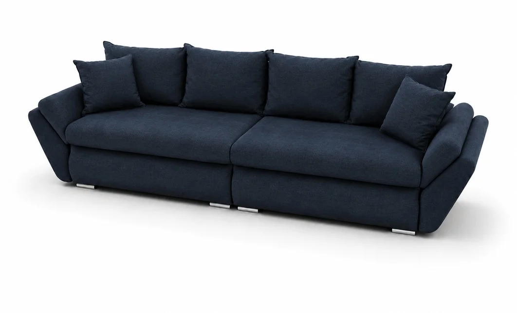 Canapea Extensibilă Confort cu Spumă HR, Bleumarin Închis 6